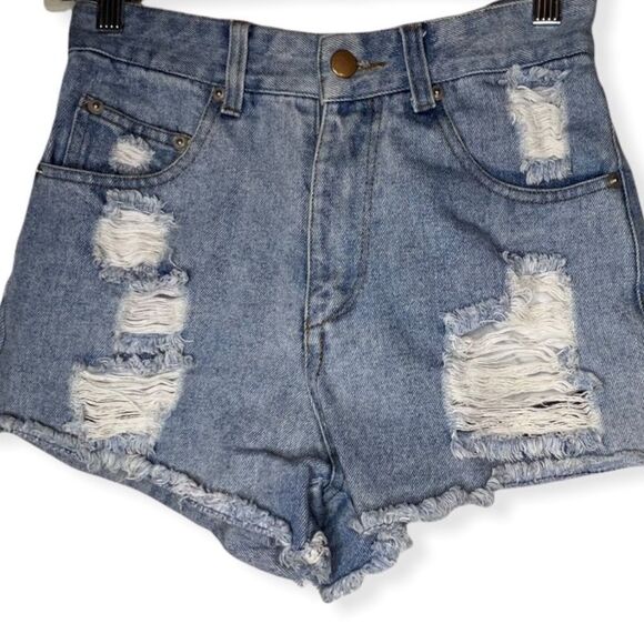 Re:Named Destroyed Jean Shorts - Picture 1 of 8